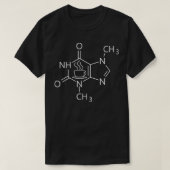 カフェイン分子化学コーヒー愛好家の化学 Tシャツ (デザイン正面)