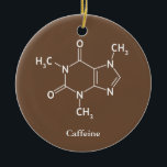 カフェイン分子化学コーヒー愛好家 セラミックオーナメント<br><div class="desc">カフェイン分子化学コーヒー愛好家</div>