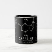 カフェイン分子式ホワイトラインアート ツートーンマグカップ (中央)
