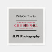 カフェイン分子式促進コーヒー スタンダードカクテルナプキン (正面)