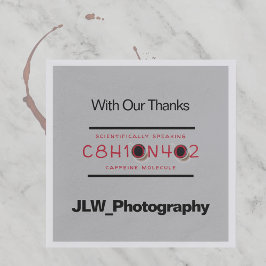 カフェイン分子式促進コーヒー スタンダードカクテルナプキン