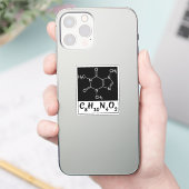 カフェイン分子式 – ブラックコーヒー シール (スマートフォン)