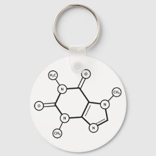 カフェイン分子構造 キーホルダー