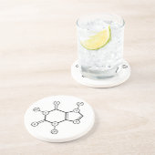 カフェイン分子構造 コースター (側面)