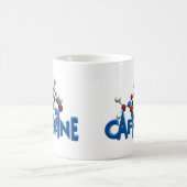 カフェイン分子構造 コーヒーマグカップ (中央)