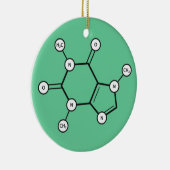 カフェイン分子構造 セラミックオーナメント (右)