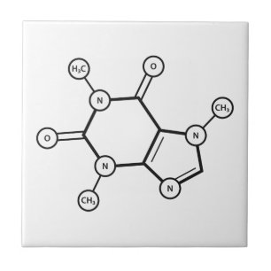 カフェイン分子構造 タイル
