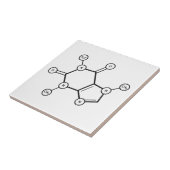 カフェイン分子構造 タイル (側面)