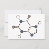 カフェイン分子構造 招待状 (正面)