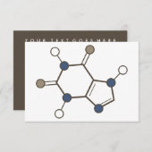 カフェイン分子構造 招待状 (正面/裏面)