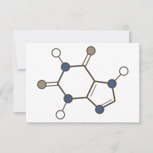 カフェイン分子構造 招待状