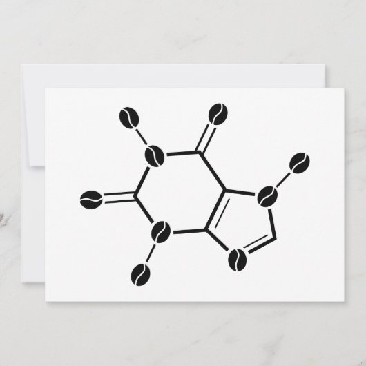 カフェイン分子豆 招待状 (正面)