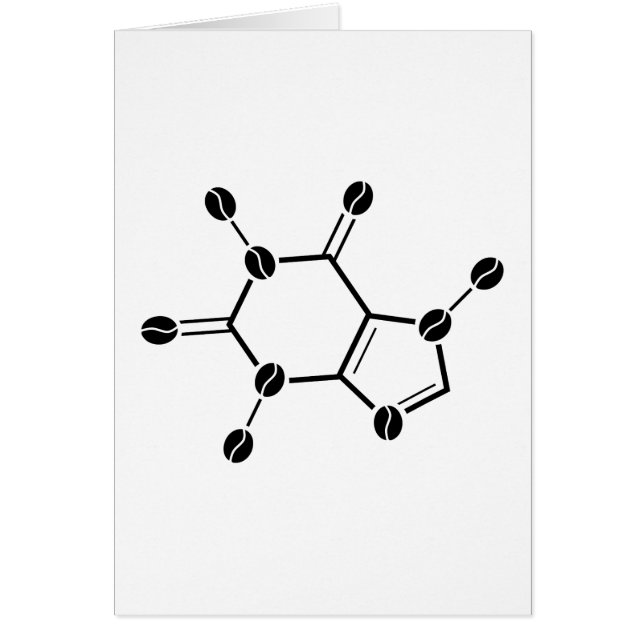 カフェイン分子 (正面)