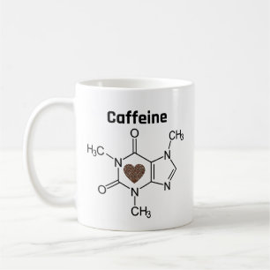 カフェイン分子 コーヒーマグカップ
