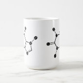 カフェイン分子 コーヒーマグカップ (中央)