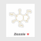 カフェイン分子 シール (シート)