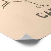 カフェイン分子 ポスター (角)