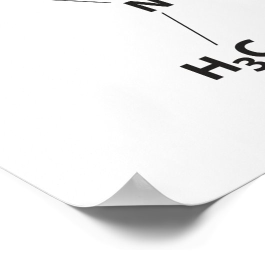 カフェイン分子 ポスター (角)