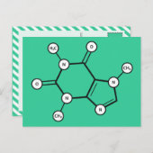 カフェイン分子 ポストカード (正面/裏面)