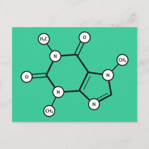 カフェイン分子 ポストカード