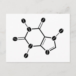 カフェイン分子 ポストカード