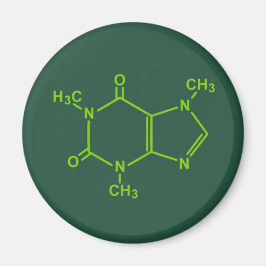 カフェイン分子 マグネット (正面)