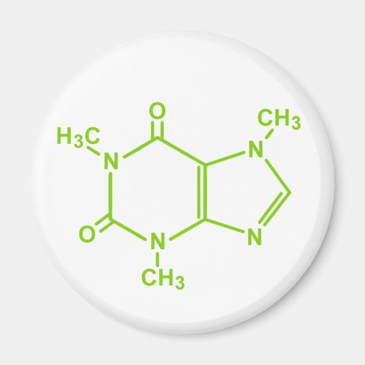 カフェイン分子 マグネット (正面)