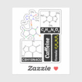 カフェイン分子（化学コーヒー）教育 シール (シート)