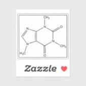 カフェイン分子（化学式） シール (シート)