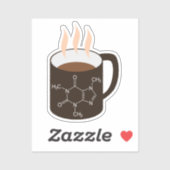 カフェイン分子 (化学式) 冗談だよ コーヒー シール (シート)
