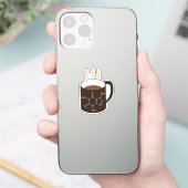カフェイン分子 (化学式) 冗談だよ コーヒー シール (スマートフォン)