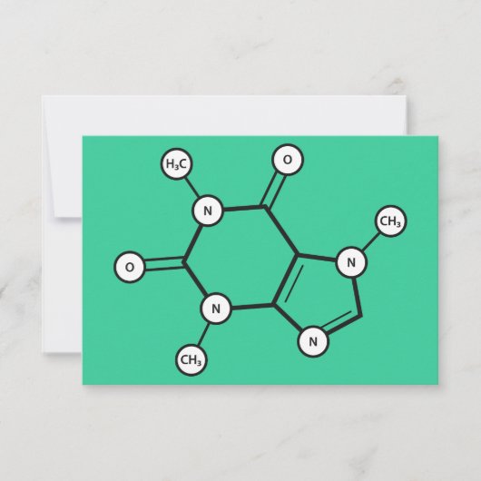 カフェイン分子 招待状 (正面)