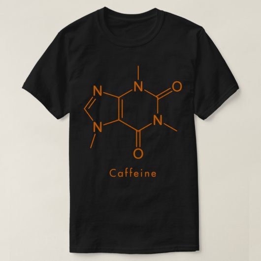 カフェイン分子 Tシャツ (デザイン正面)