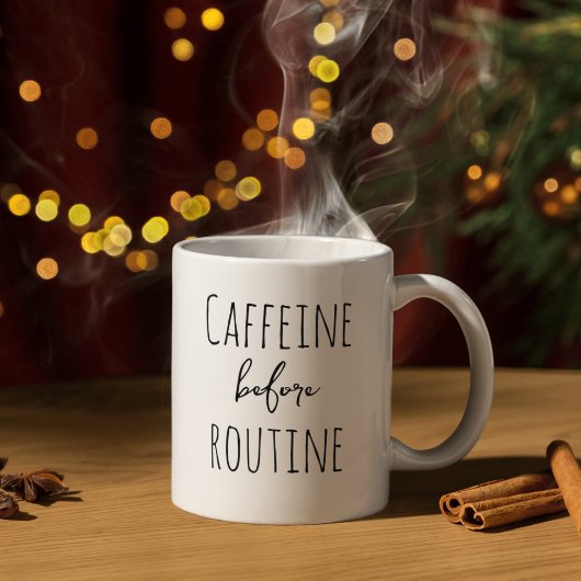 カフェイン前ルーチンコおもしろいーヒー愛好家デザイン コーヒーマグカップ