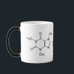 カフェイン化学マグ モーフィングマグカップ<br><div class="desc">熱された場合白い回転カフェインの分子を明らかにし、示すため。</div>