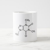 カフェイン化学式コーヒー化学元素 ジャンボコーヒーマグカップ (正面)