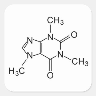 カフェイン化学式コーヒー化学元素 スクエアシール