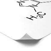 カフェイン化学式コーヒー化学元素 ポスター (角)