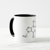 カフェイン化学式コーヒー化学元素 マグカップ (正面左)