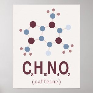 カフェイン化学式 ポスター