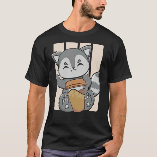 カフェイン及びコーヒー用のルーン飲料コーヒー Tシャツ (正面)