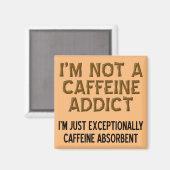 カフェイン吸収体 楽しいコーヒー冷蔵庫マグネット マグネット (正面/裏面)