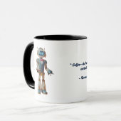カフェイン回路フレンドリー- Robot Barista Mag マグカップ (正面左)