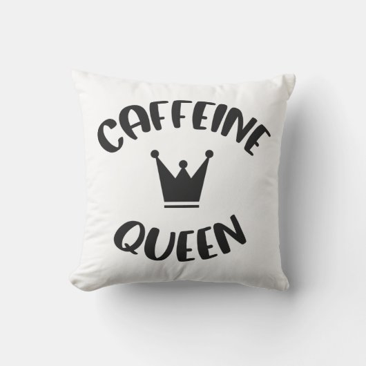 カフェイン女王 クッション (正面)