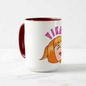 「カフェイン女王：一日を殺し、ティムで一口飲む マグカップ (正面左)