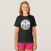 カフェイン宇宙人 コーヒーロゴ かわいい Tシャツ (正面フル)