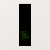 カフェイン愛好家向けのリストを作るコーヒー飲み 名刺 (外部フラット)