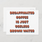 カフェイン抜きコーヒクールーおもしろいヴィンテージレトロユーモア ポストカード (正面/裏面)