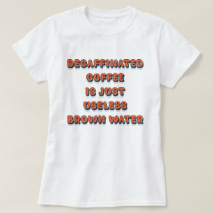 カフェイン抜きコーヒクールーおもしろいヴィンテージレトロユーモア Tシャツ