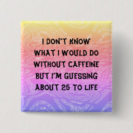 カフェイン抜きボタン 缶バッジ